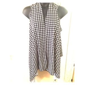 Black and White Plaid Vest